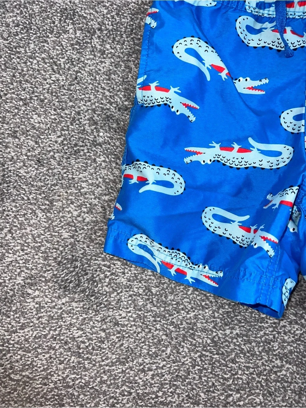 Hanna andersson Blue Alligator Print Swim Trunks size 5